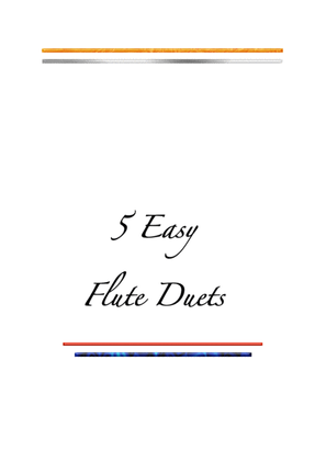 Book cover for 5 Easy Flute Duets