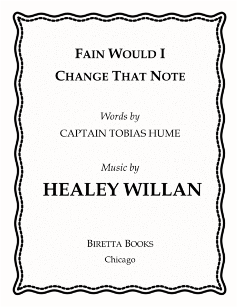 Fain Would I Change That Note 4-Part scores gallery preview page 1