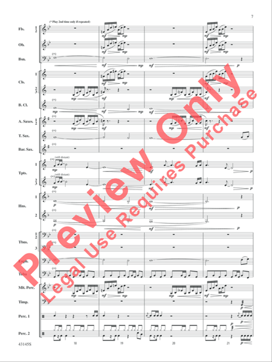 House of Cards (Theme) Concert Band scores gallery preview page 8
