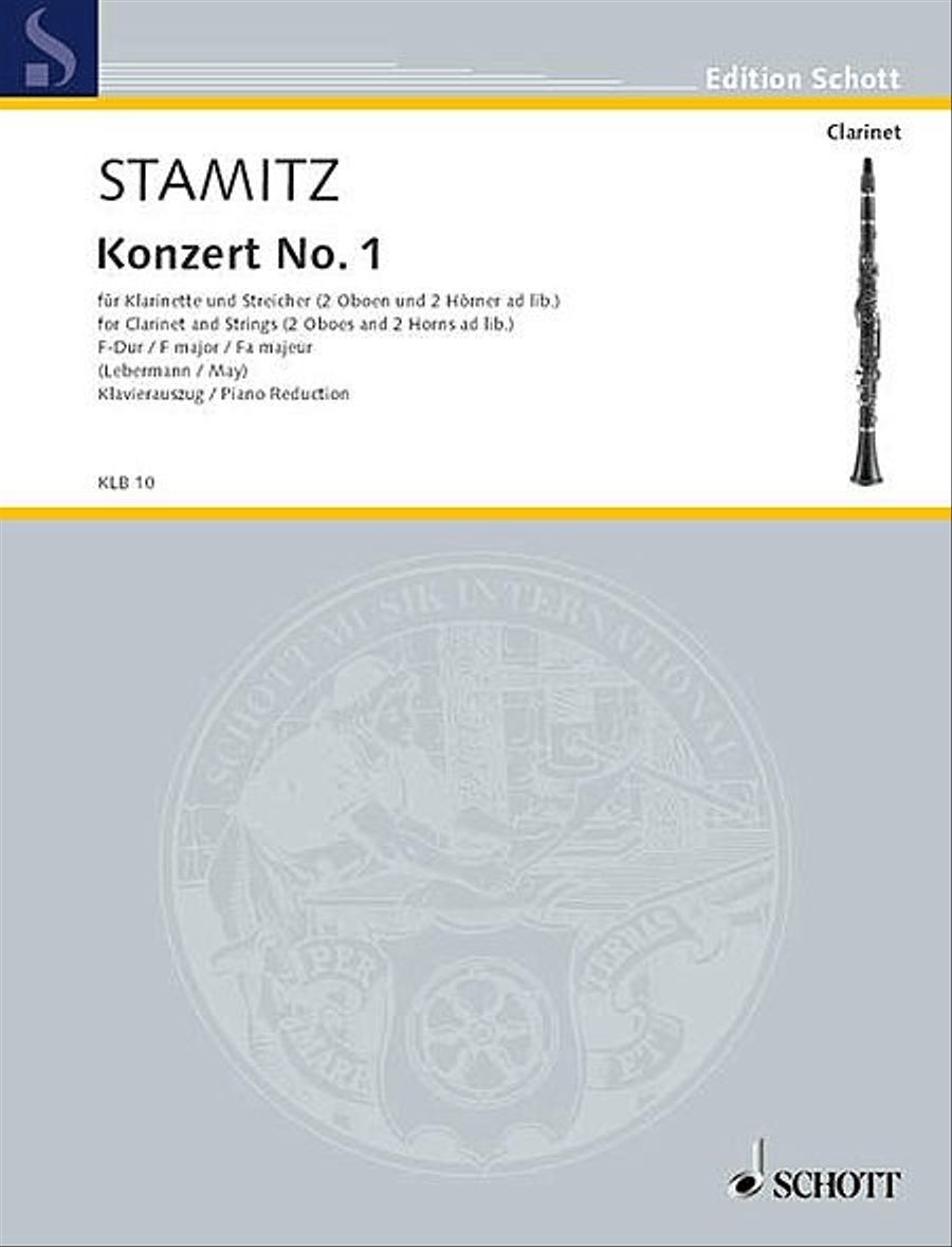 Concerto No. 1 in F Major Clarinet Solo scores gallery preview page 1
