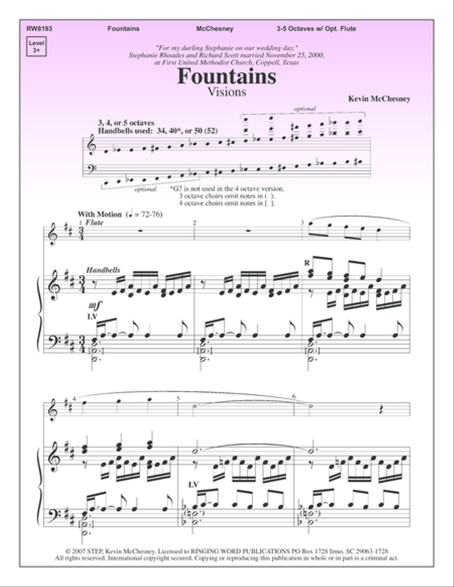 Fountains 5-Octaves scores gallery preview page 1
