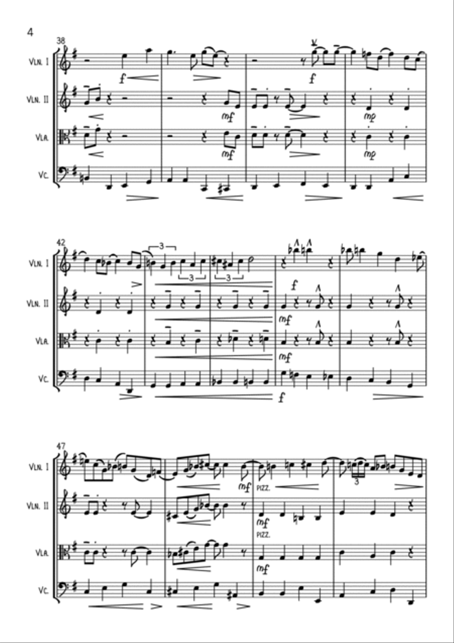 L-O-V-E String Quartet scores gallery preview page 4