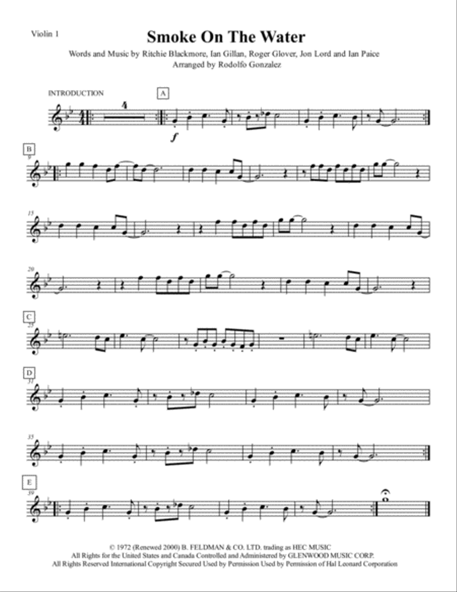 Smoke On The Water Smoke On The Water Full Orchestra scores gallery preview page 5