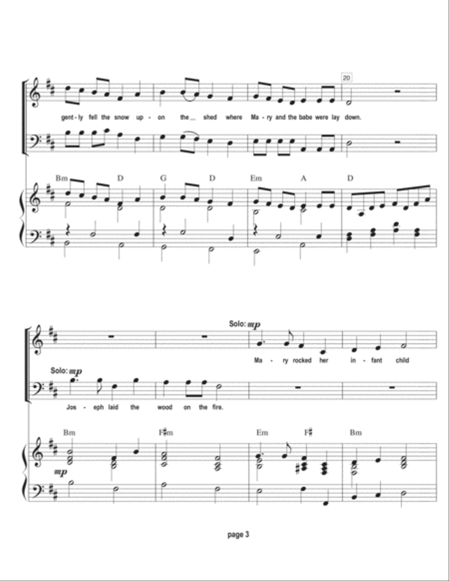 The Snow Carol The Snow Carol 4-Part scores gallery preview page 4