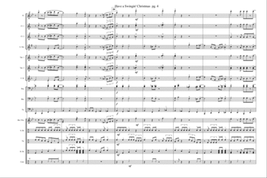Have A Swingin' Christmas Marching Band scores gallery preview page 5