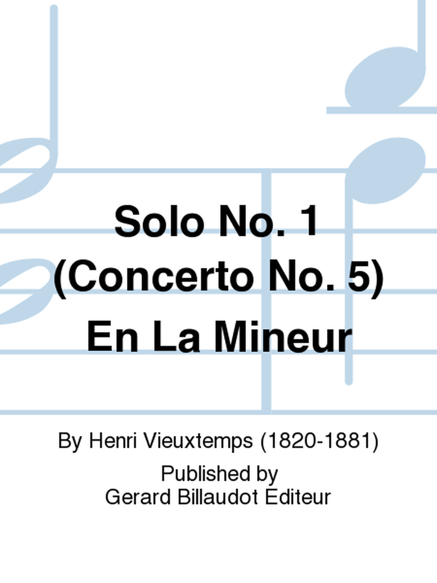 Solo No. 1 (Concerto No. 5) En La Mineur