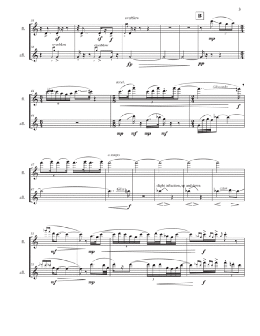 Blush for flute and alto flute Flute Duet scores gallery preview page 5