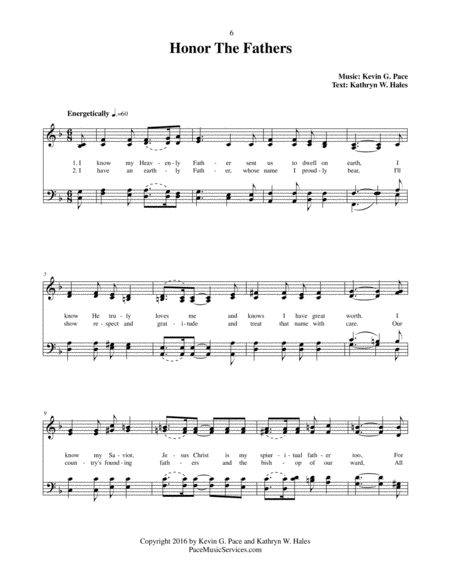 Honor the Fathers - an original hymn image number null