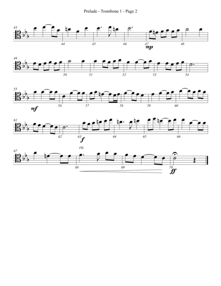 Prelude for Trombone or Low Brass Quartet image number null