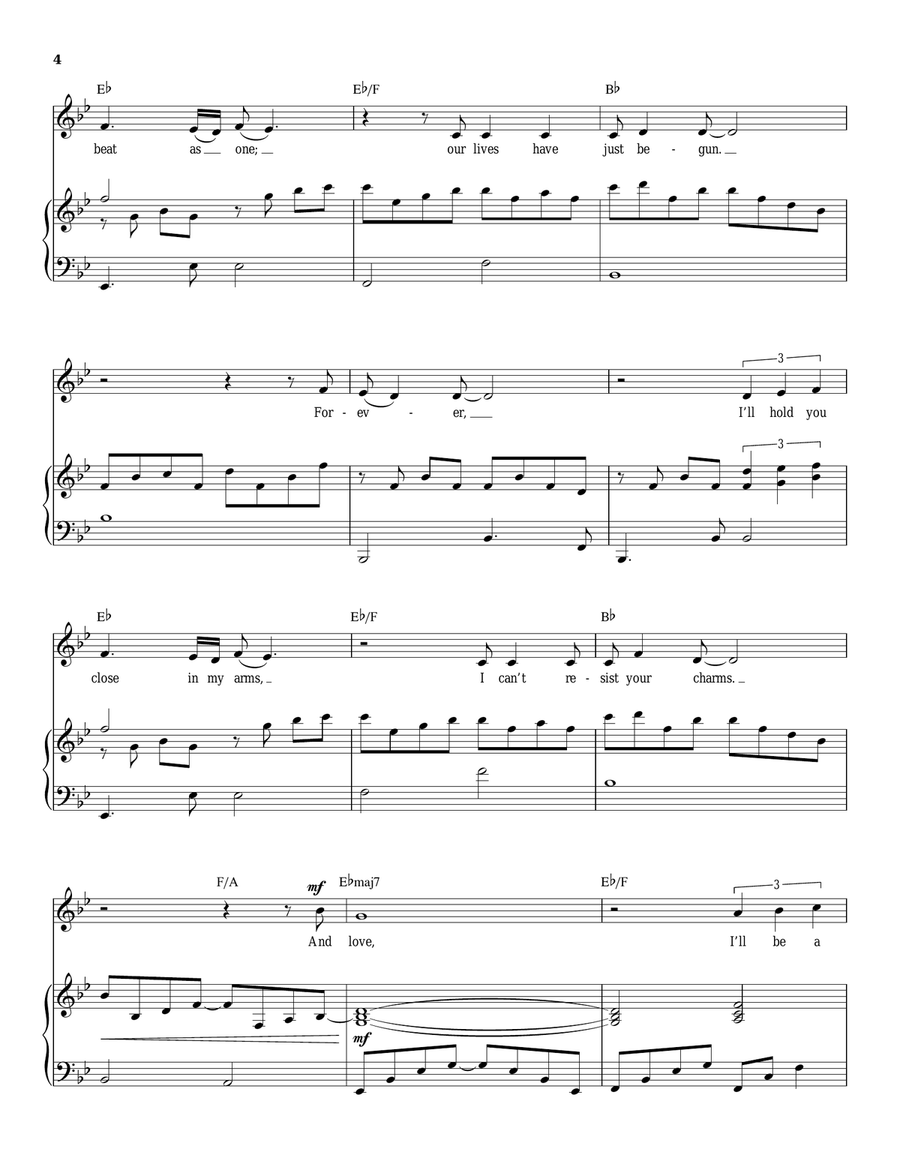 Endless Love Piano, Vocal scores gallery preview page 4
