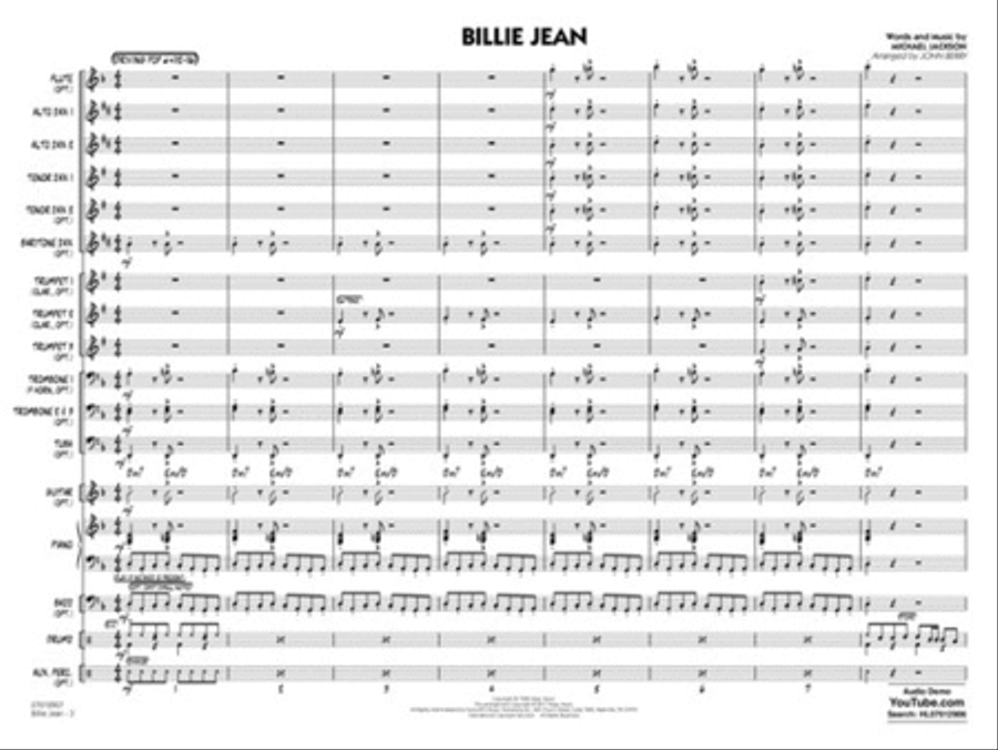 Billie Jean Billie Jean Jazz Ensemble scores gallery preview page 3
