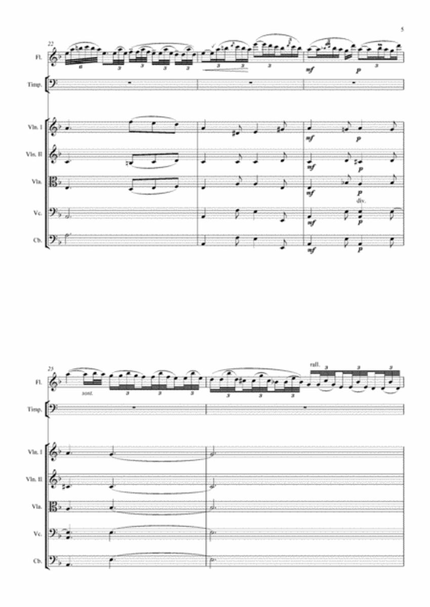 Fantaisie Pastorale Hongroise, op.26, for Flute and String Orchestra (arr.), Full Score