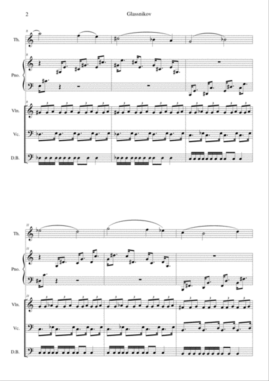 Glassnikov Small Ensemble scores gallery preview page 2