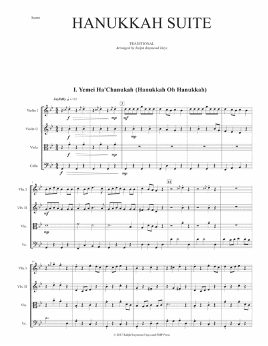 Hanukkah Suite (for String Quartet) String Quartet scores gallery preview page 2
