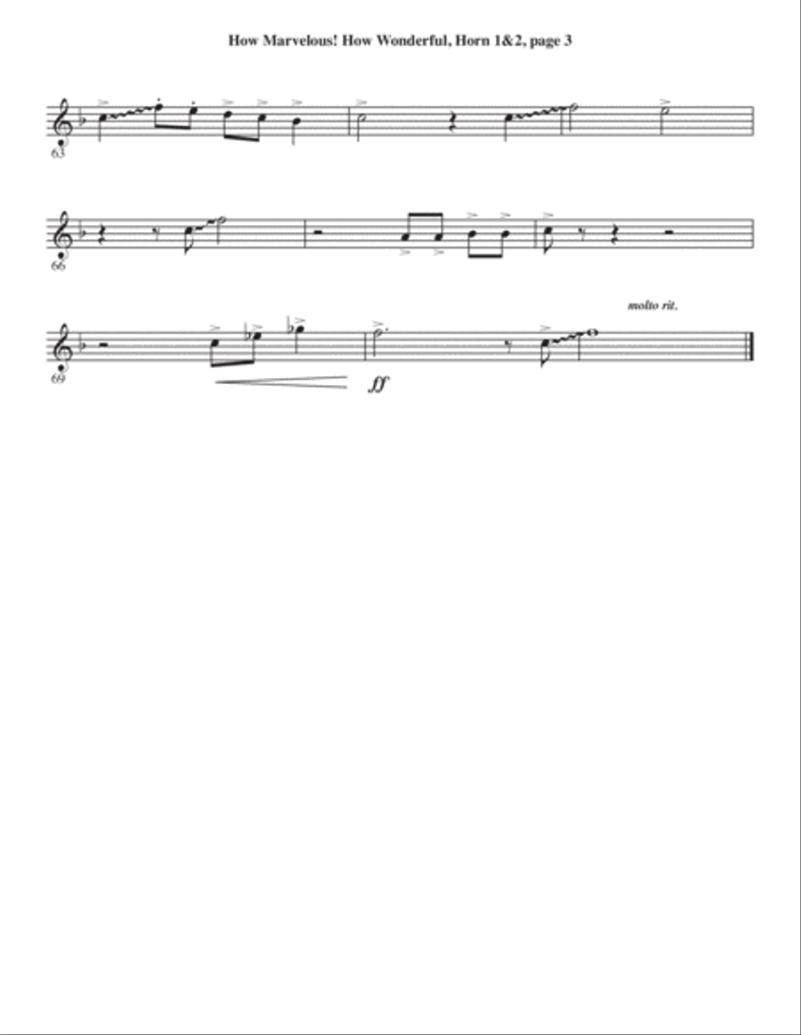 How Marvelous! How Wonderful! 4-Part scores gallery preview page 37