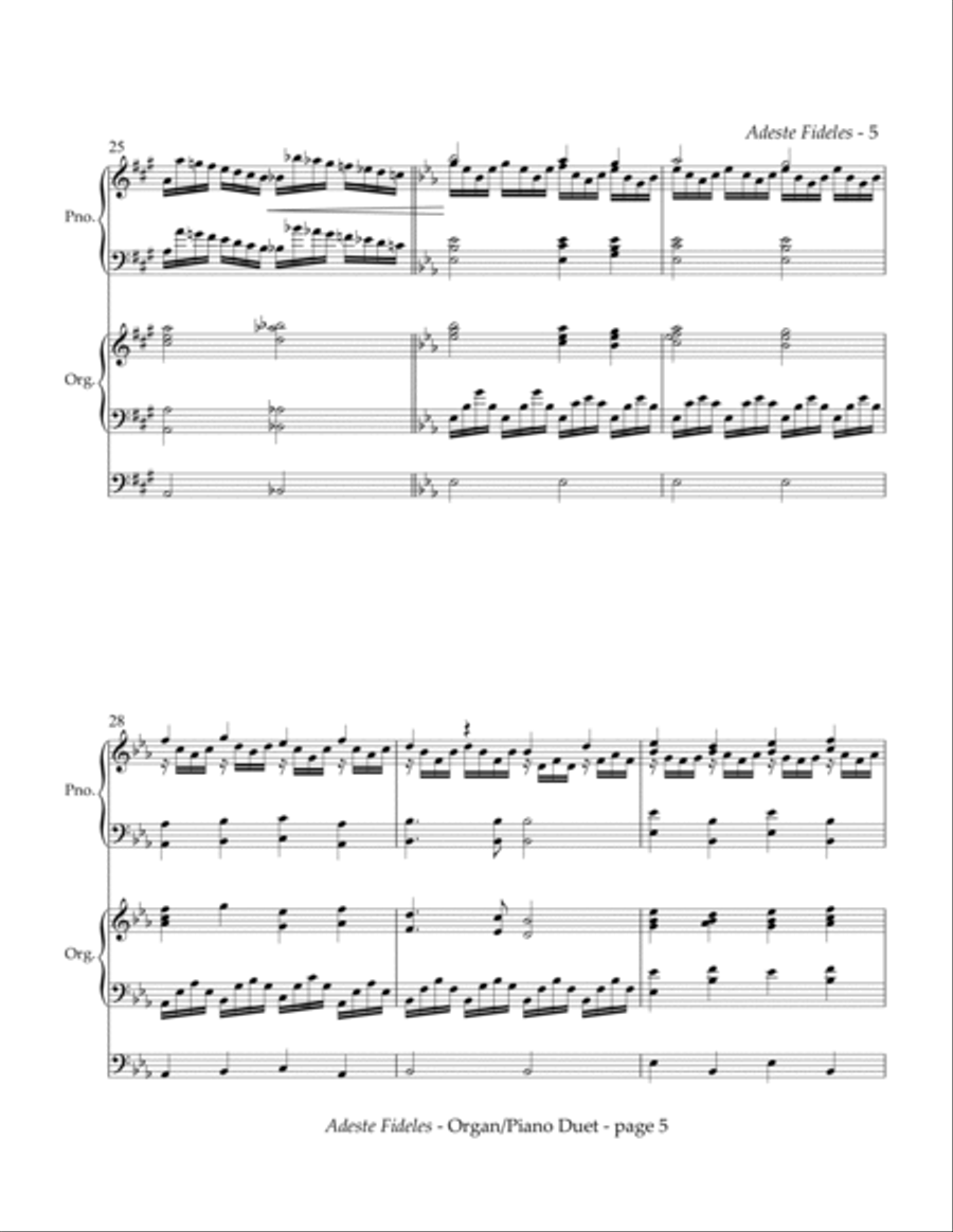 Adeste Fideles Organ Solo scores gallery preview page 6