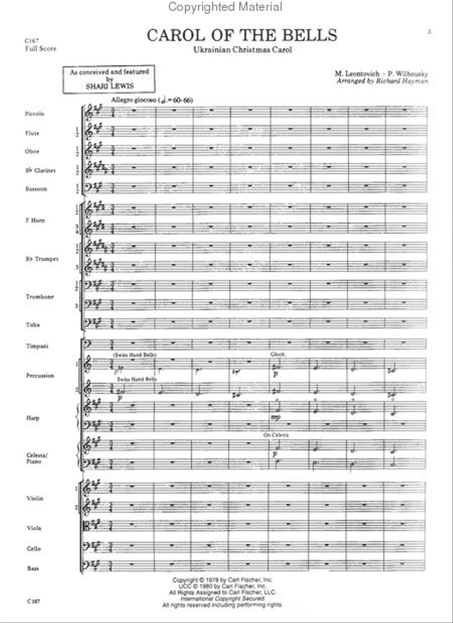 Carol of the Bells Orchestra scores gallery preview page 2