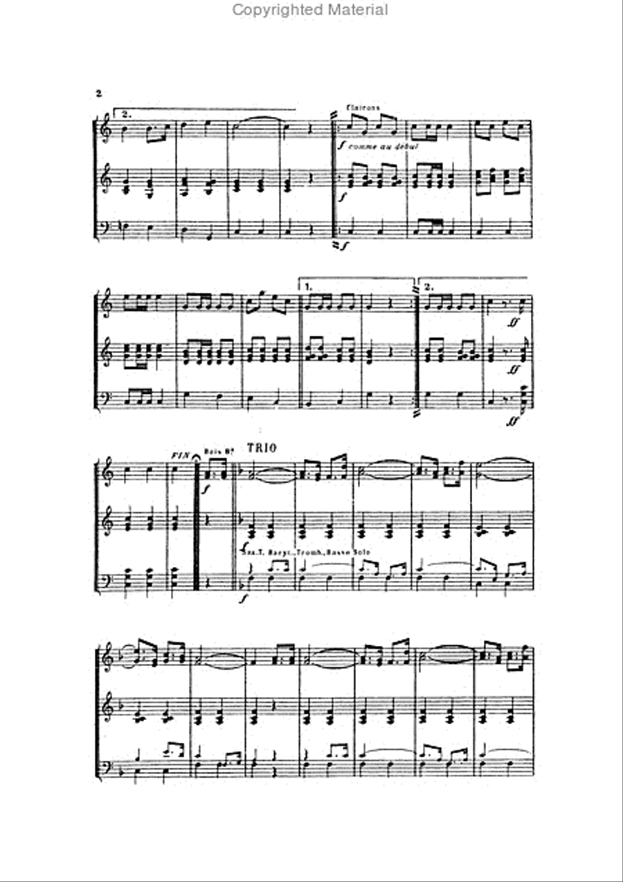 Marche des Enfants de Troupe, Tambours et Clairons Concert Band scores gallery preview page 3