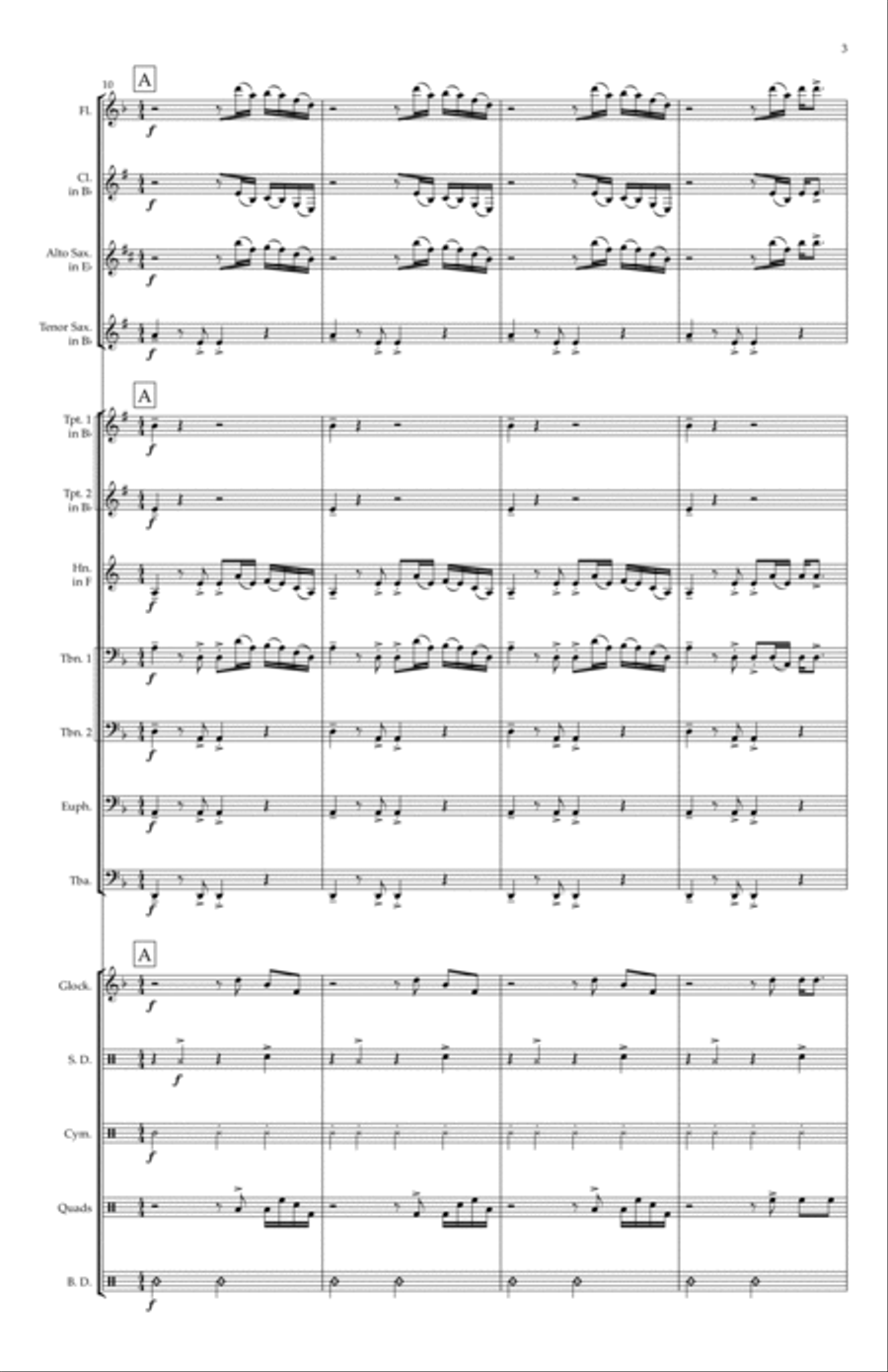 Sad But True Marching Band scores gallery preview page 3