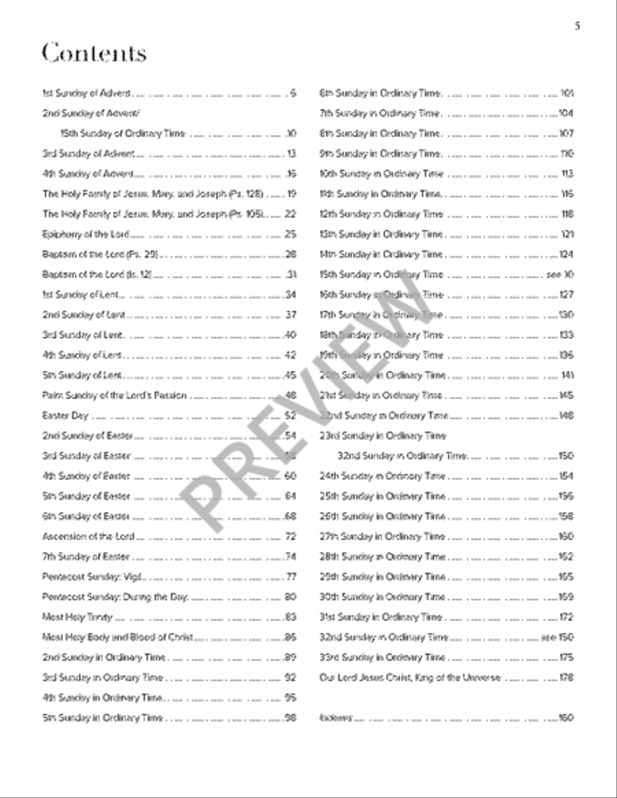 The Lyric Psalter, Year B Easy Piano scores gallery preview page 7