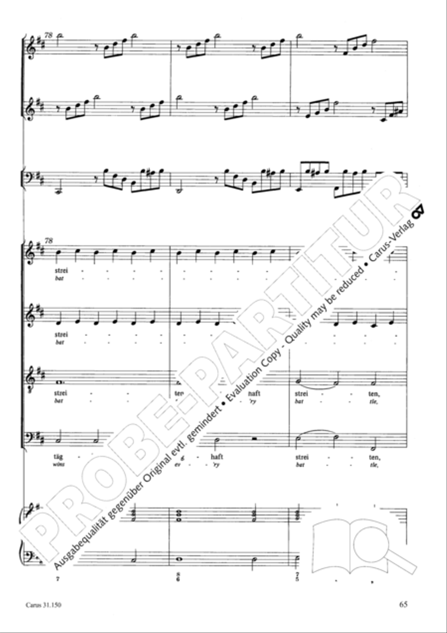 O my Lord, I long for thee (Nach dir, Herr, verlanget mich) 4-Part scores gallery preview page 68