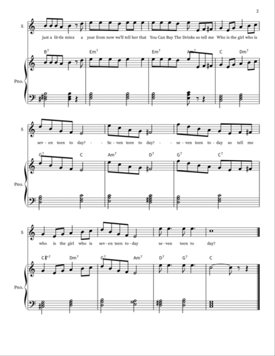 Seventeen Today Seventeen Today Easy Piano scores gallery preview page 2