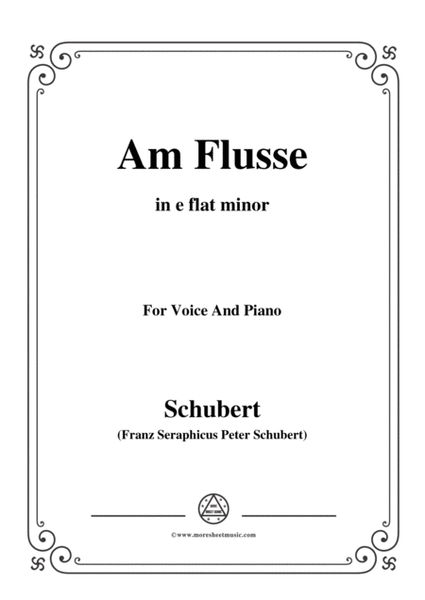 Schubert-Am Flusse (By the River),D.160,in e flat minor,for Voice&Piano image number null