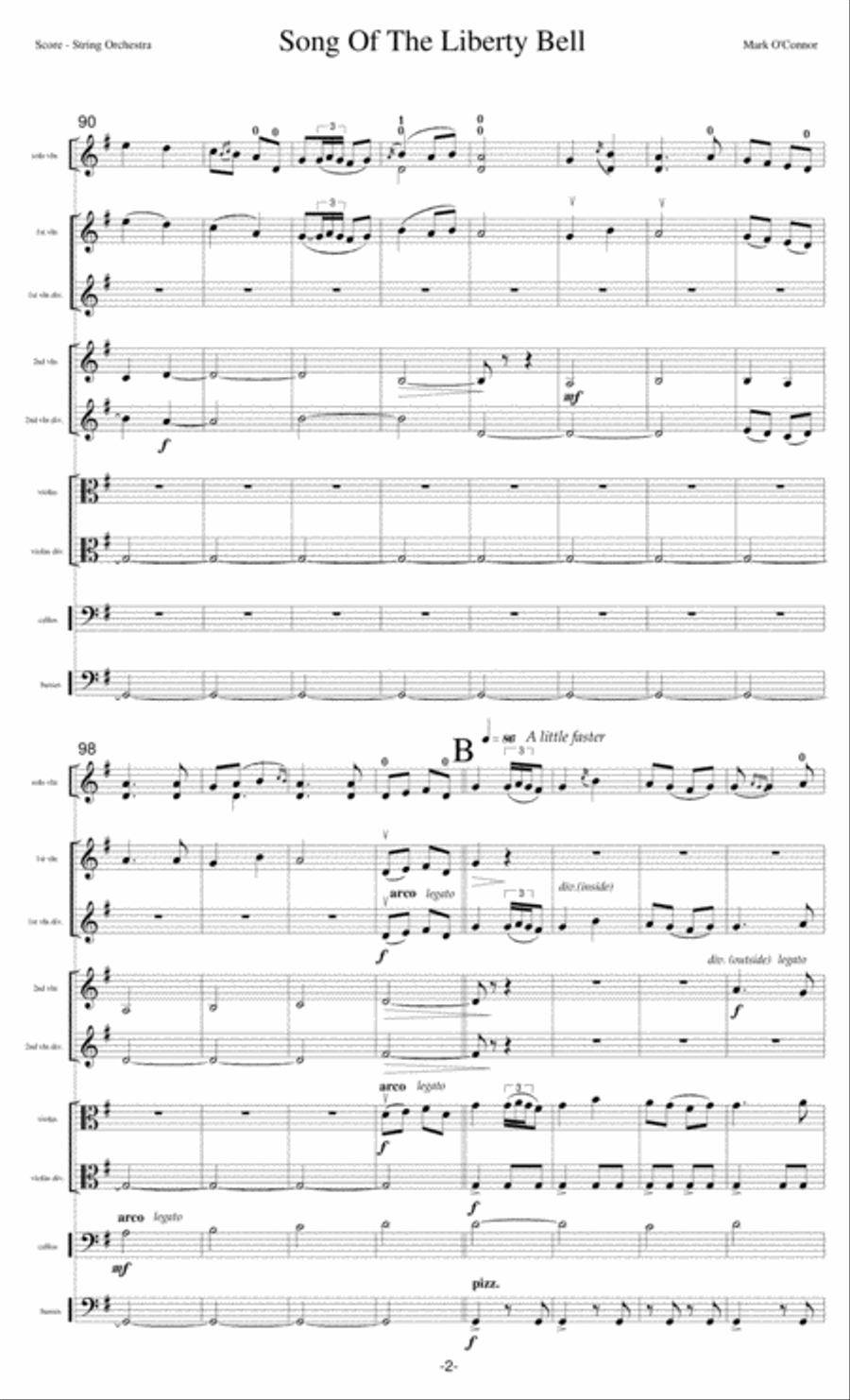 Song Of The Liberty Bell (score - violin and string orchestra) String Orchestra scores gallery preview page 5