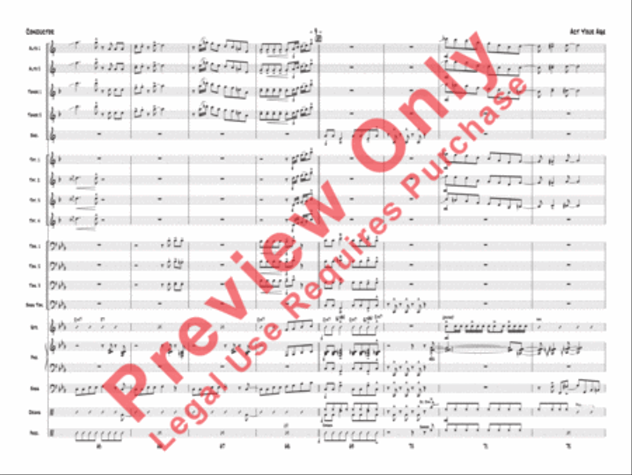 Act Your Age Jazz Ensemble scores gallery preview page 12
