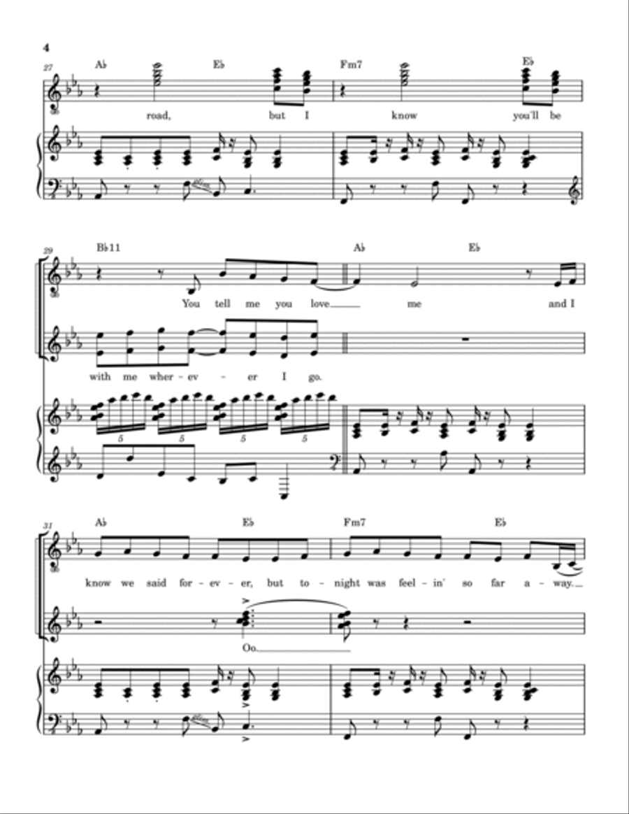 Wherever I Go Piano, Vocal, Guitar scores gallery preview page 5