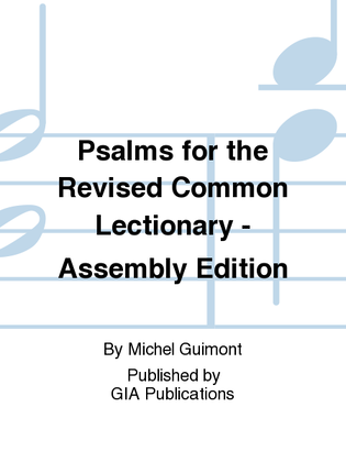 Book cover for Psalms for the Revised Common Lectionary - Assembly edition