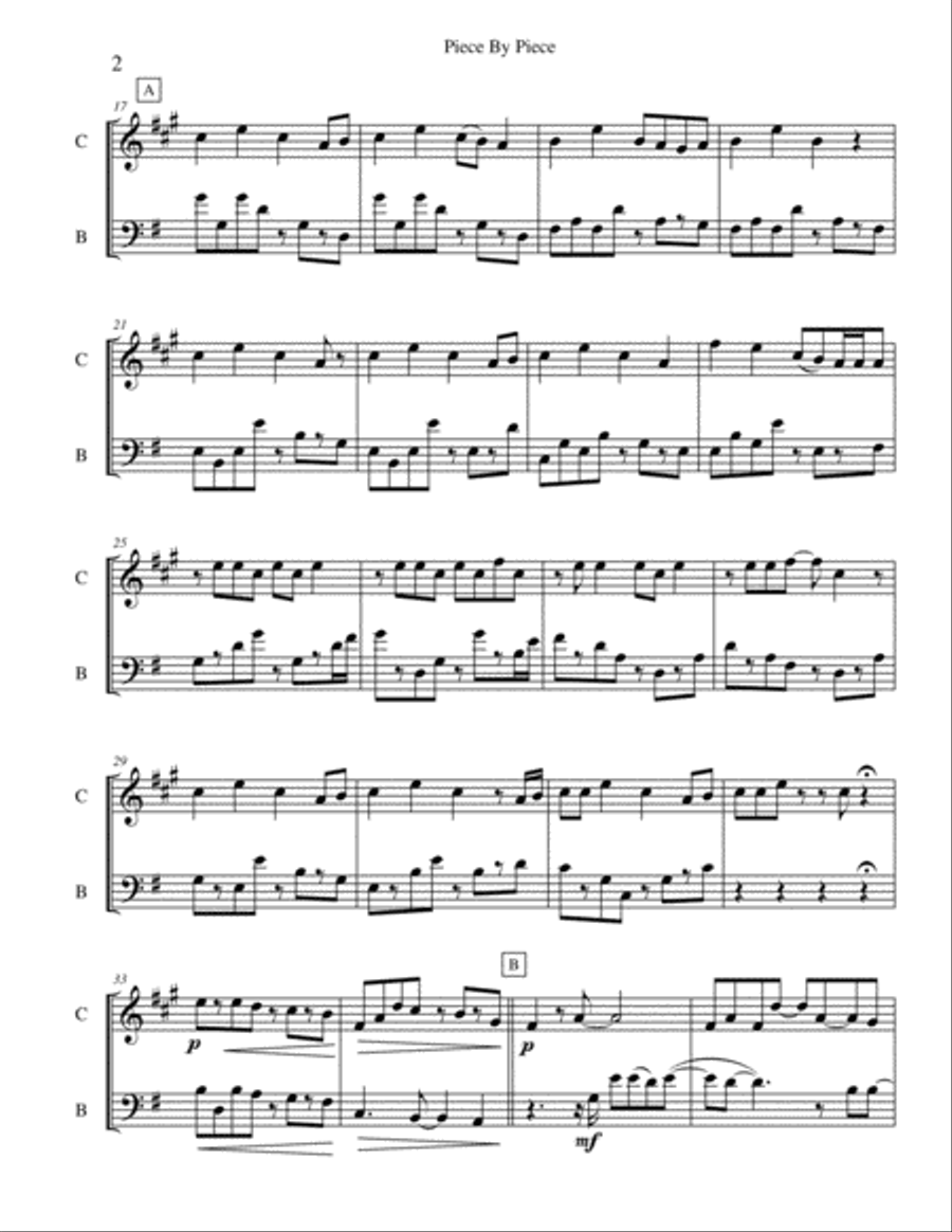 Piece By Piece Piece By Piece Woodwind Duet scores gallery preview page 2