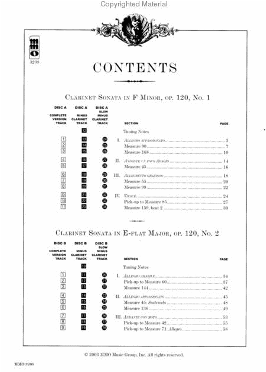 Brahms - Sonatas in F Minor and E-flat, Op. 120 image number null