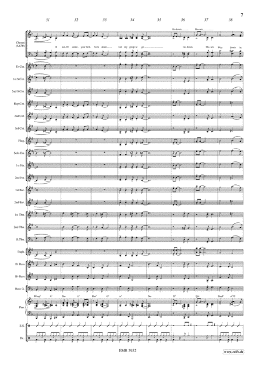 Let My People Go 4-Part scores gallery preview page 7