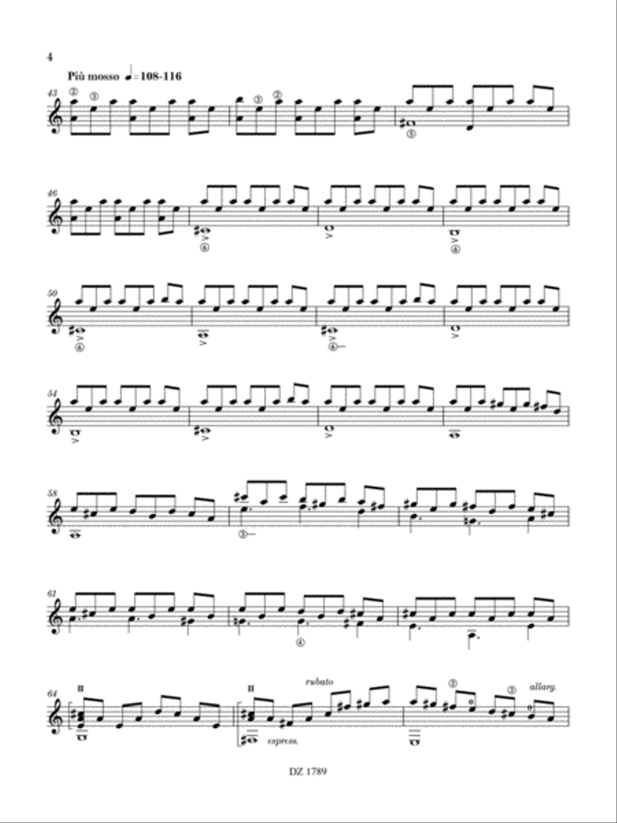 Longue distance / Impromptu Classical Guitar scores gallery preview page 4