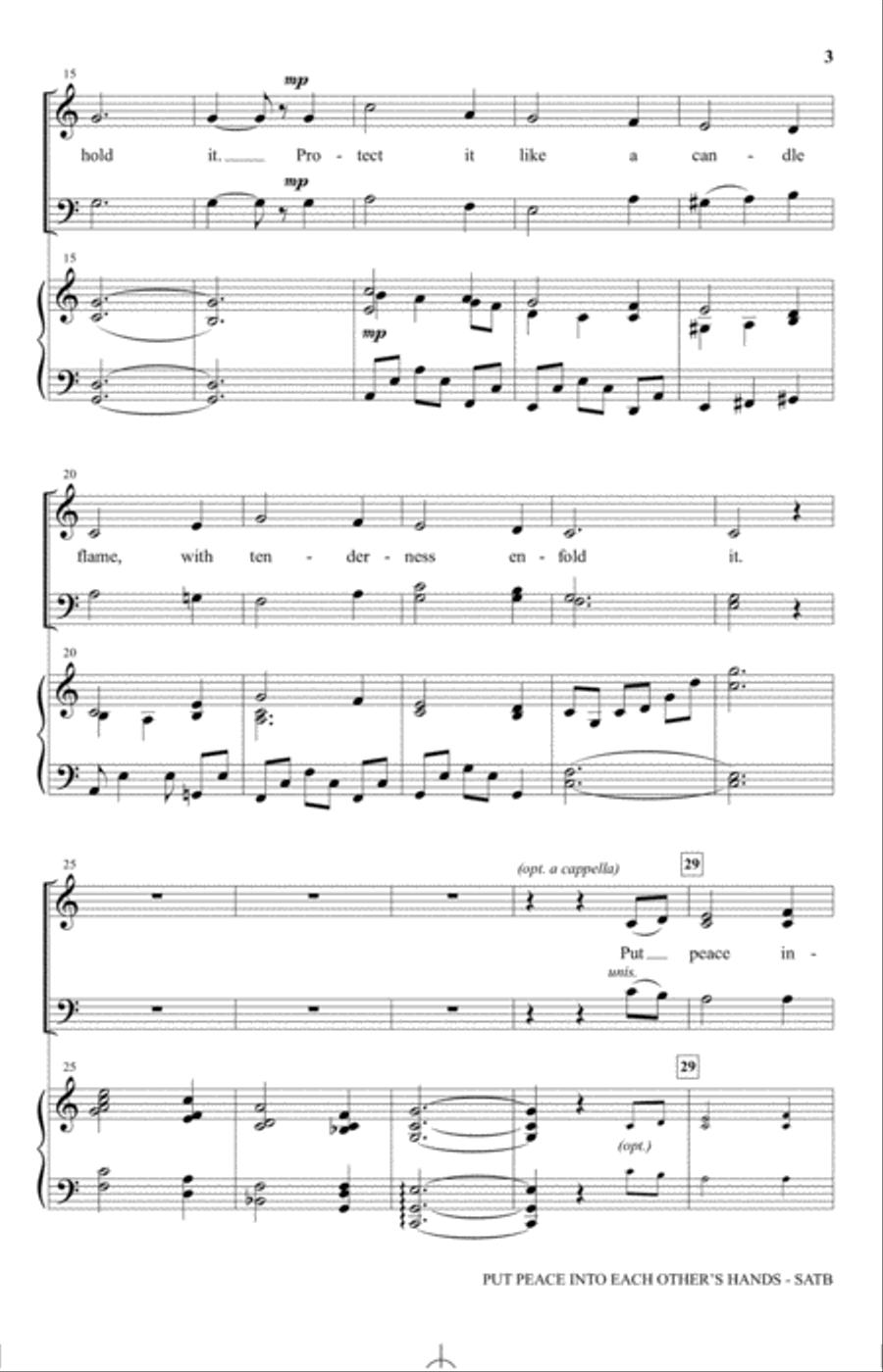 Put Peace Into Each Other's Hands (arr. John Purifoy) 4-Part scores gallery preview page 2