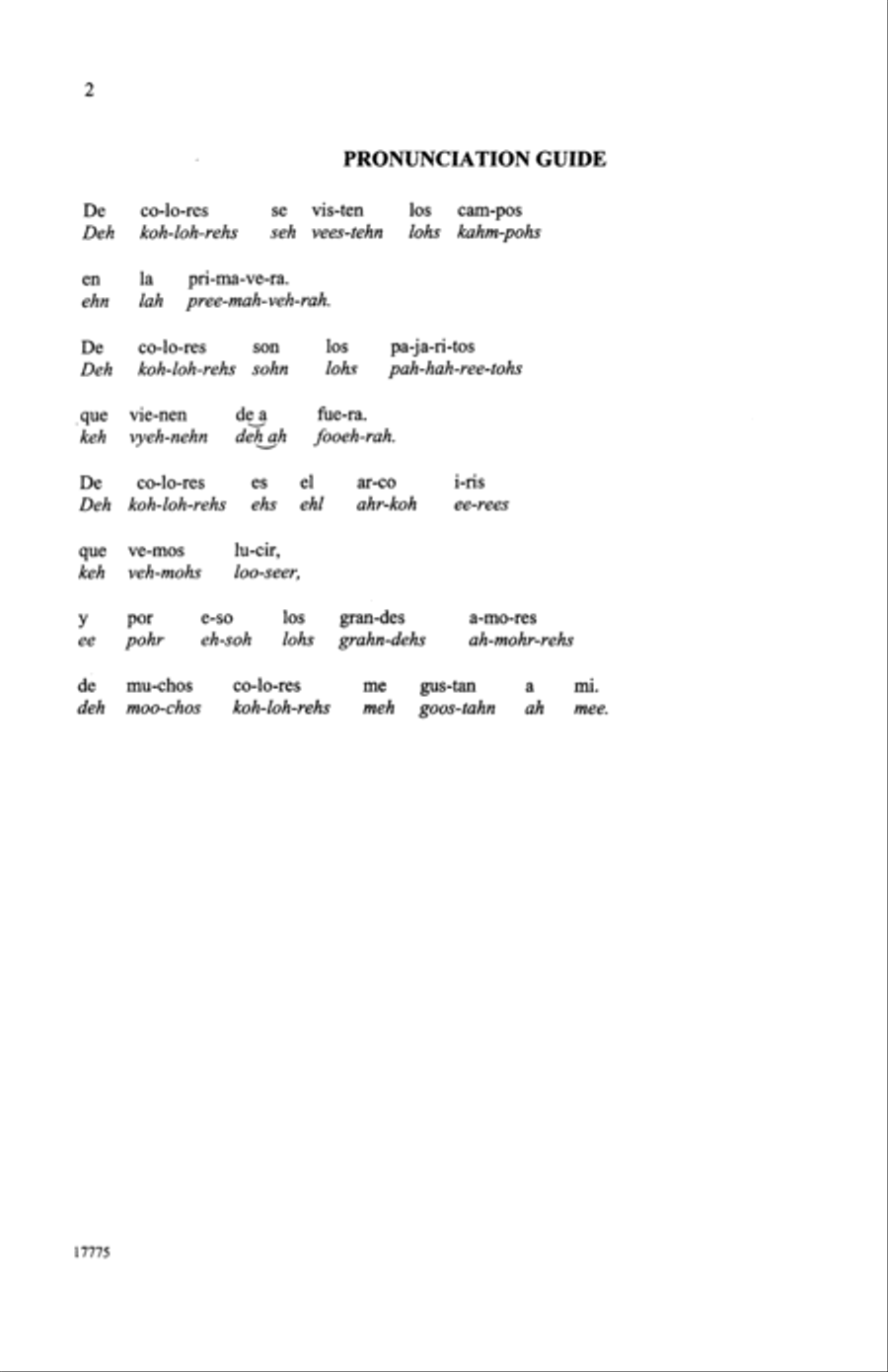 De Colores (All the Colors) Choir scores gallery preview page 1