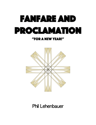 Book cover for Fanfare and Proclamation (for a new year!), organ work by Phil Lehenbauer