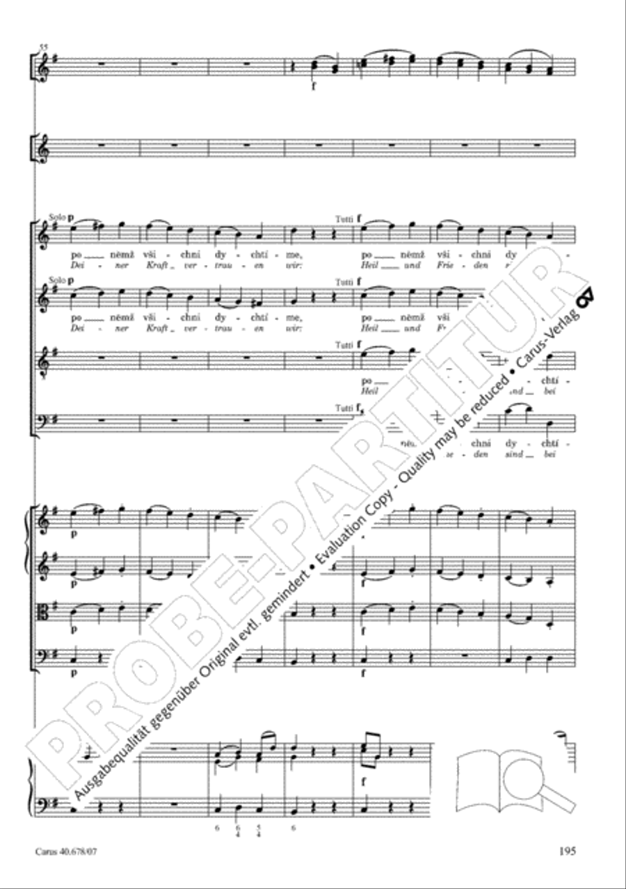 Missa pastoralis bohemica 4-Part scores gallery preview page 208