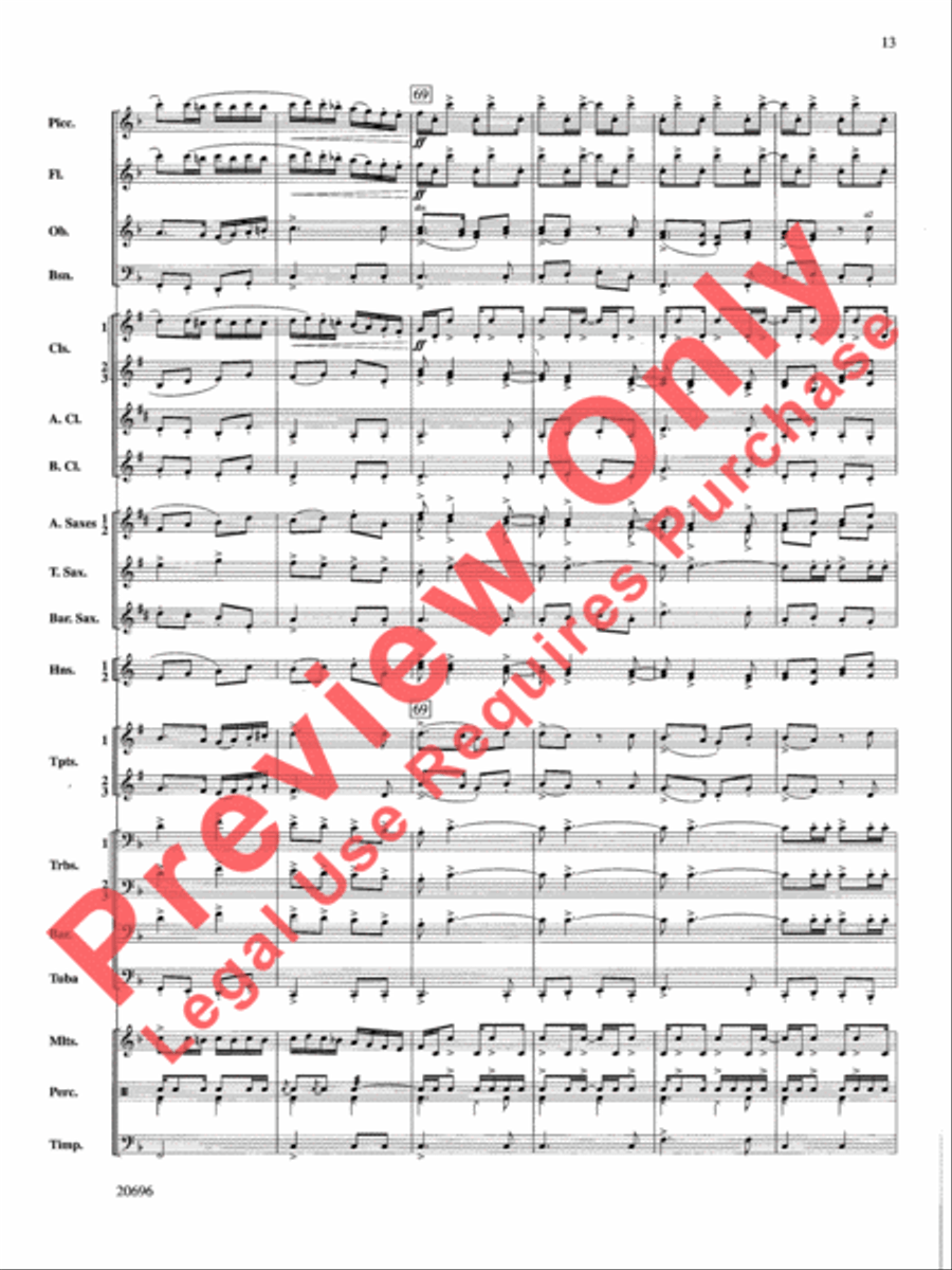 Welsh Ayres & Dances Concert Band scores gallery preview page 14