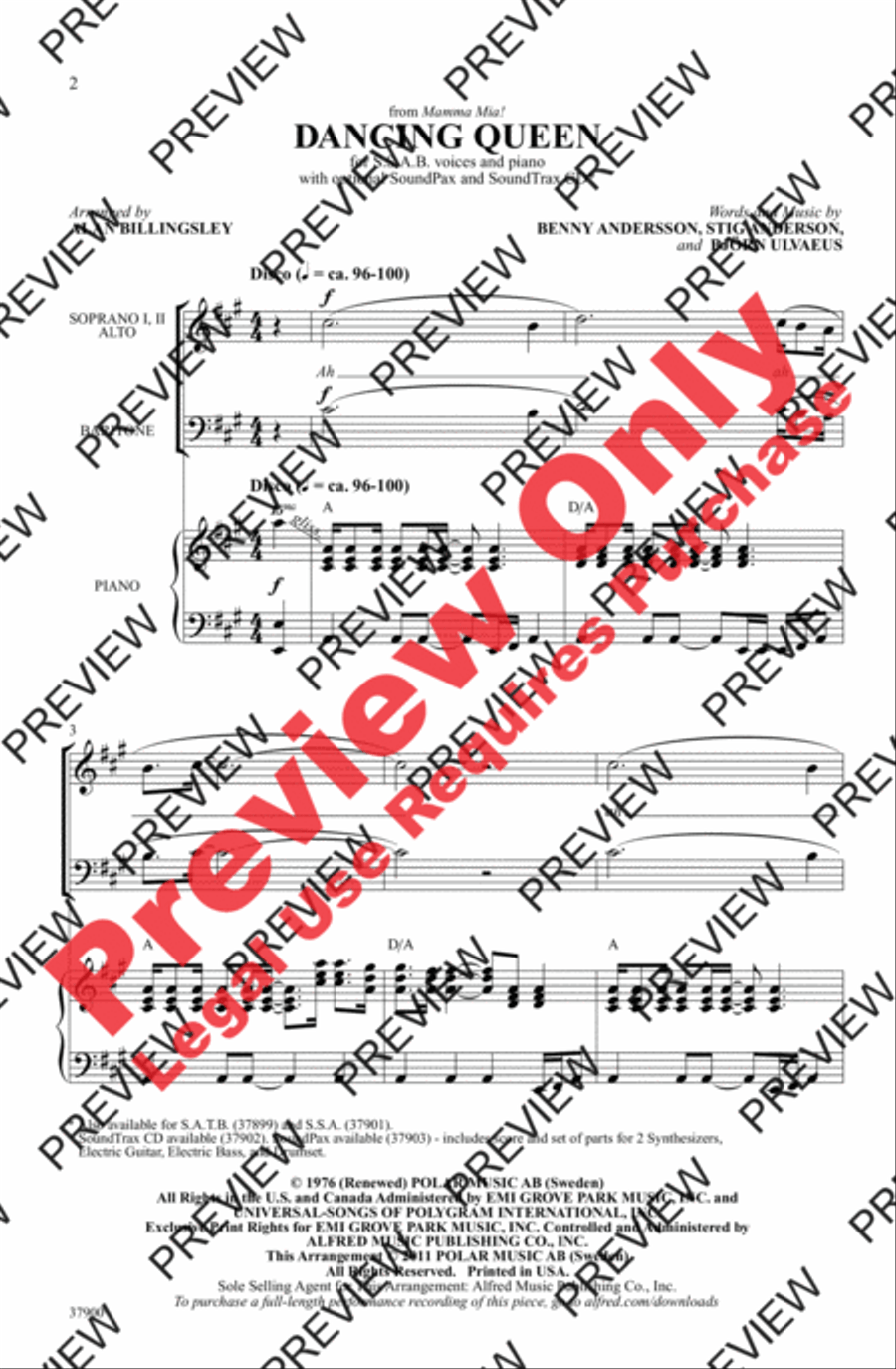 Dancing Queen 3-Part scores gallery preview page 13