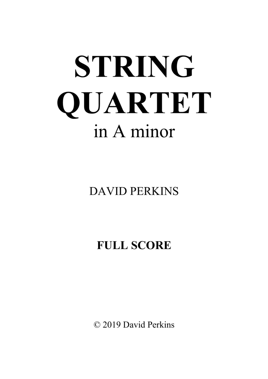 String Quartet in A minor String Quartet scores gallery preview page 1