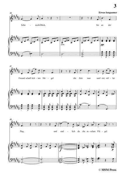 Schubert-Der Flug der Zeit,in B Major,Op.7 No.2,for Voice and Piano image number null