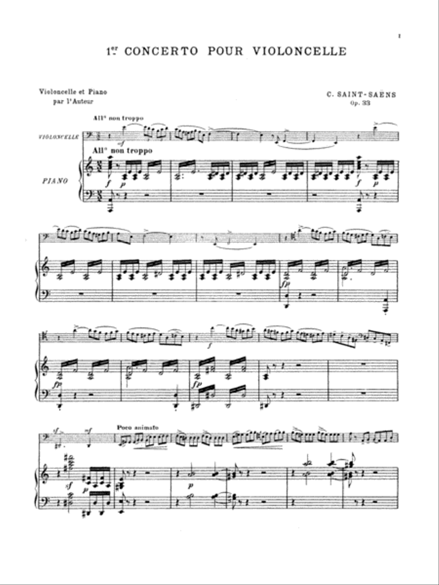 Cello Concerto No. 1, Op. 33 Small Ensemble scores gallery preview page 4