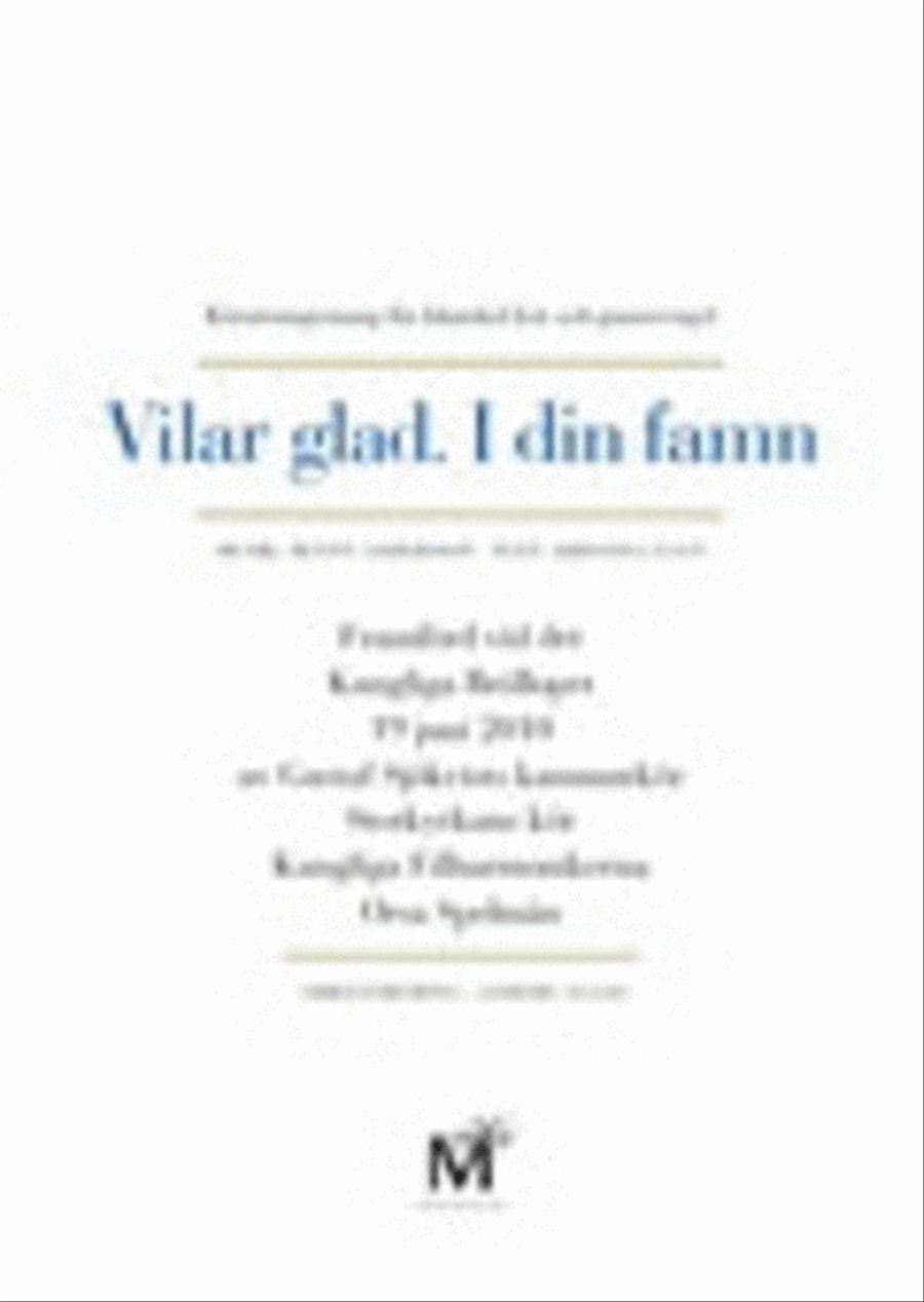 Vilar glad. I din famn 4-Part scores gallery preview page 1