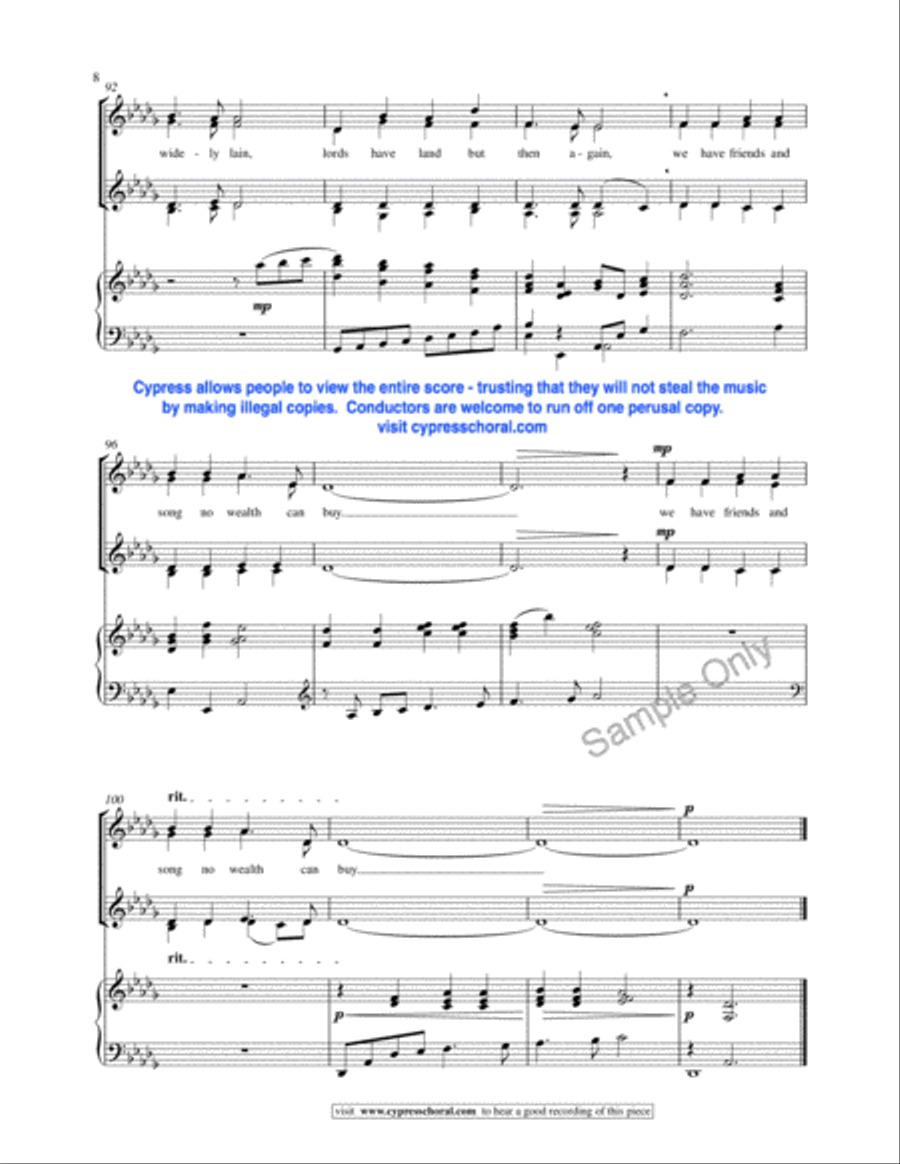 Here's To Song SSAA scores gallery preview page 9