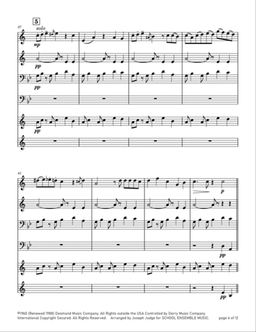 Take Five Brass Quartet scores gallery preview page 6