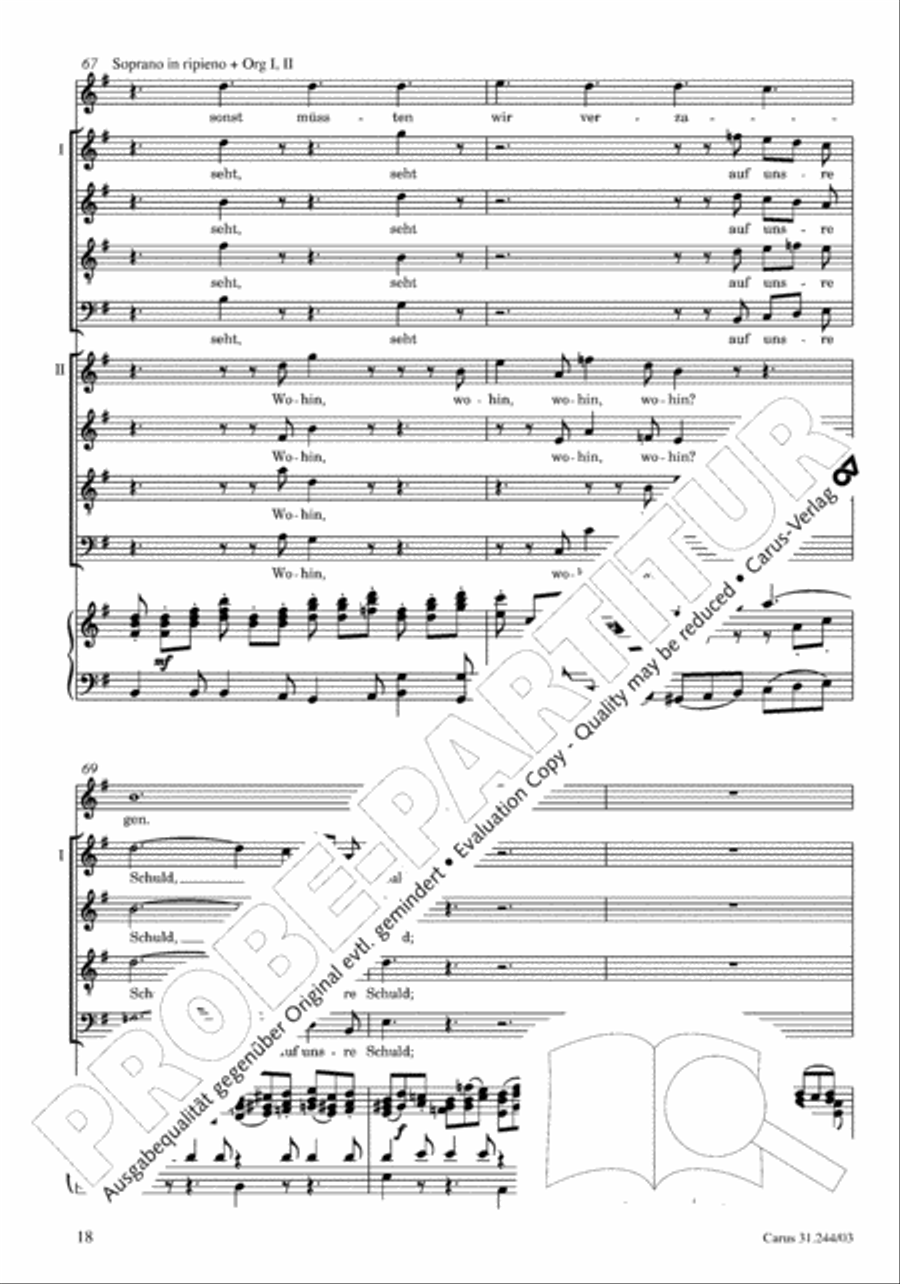 St. Matthew Passion (Matthaus-Passion) 4-Part scores gallery preview page 19