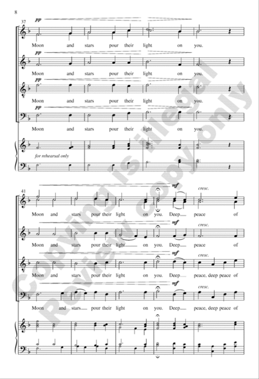 Deep Peace SSATB scores gallery preview page 7