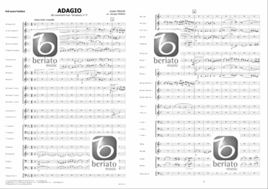 Adagio From Symphony No. 3 Choir scores gallery preview page 2